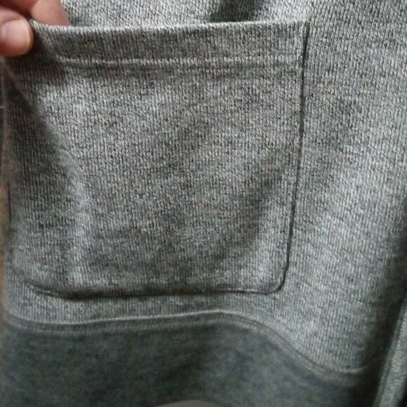 🌠 #179 Fine Ribbed Gray Zipper Hoodie - Picture 6 of 7